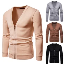 MRMT брендовые Новые мужские куртки свитер большого размера на молнии для мужчин с v-образным вырезом вязаный свитер куртка одежда