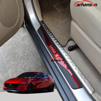 

For Mazda 3 Car Accessories 2014 2015 2016 2017 2018 2019 2020 Pedal Door Sill Trim Strip Auto Cover Protector Styling Sticker