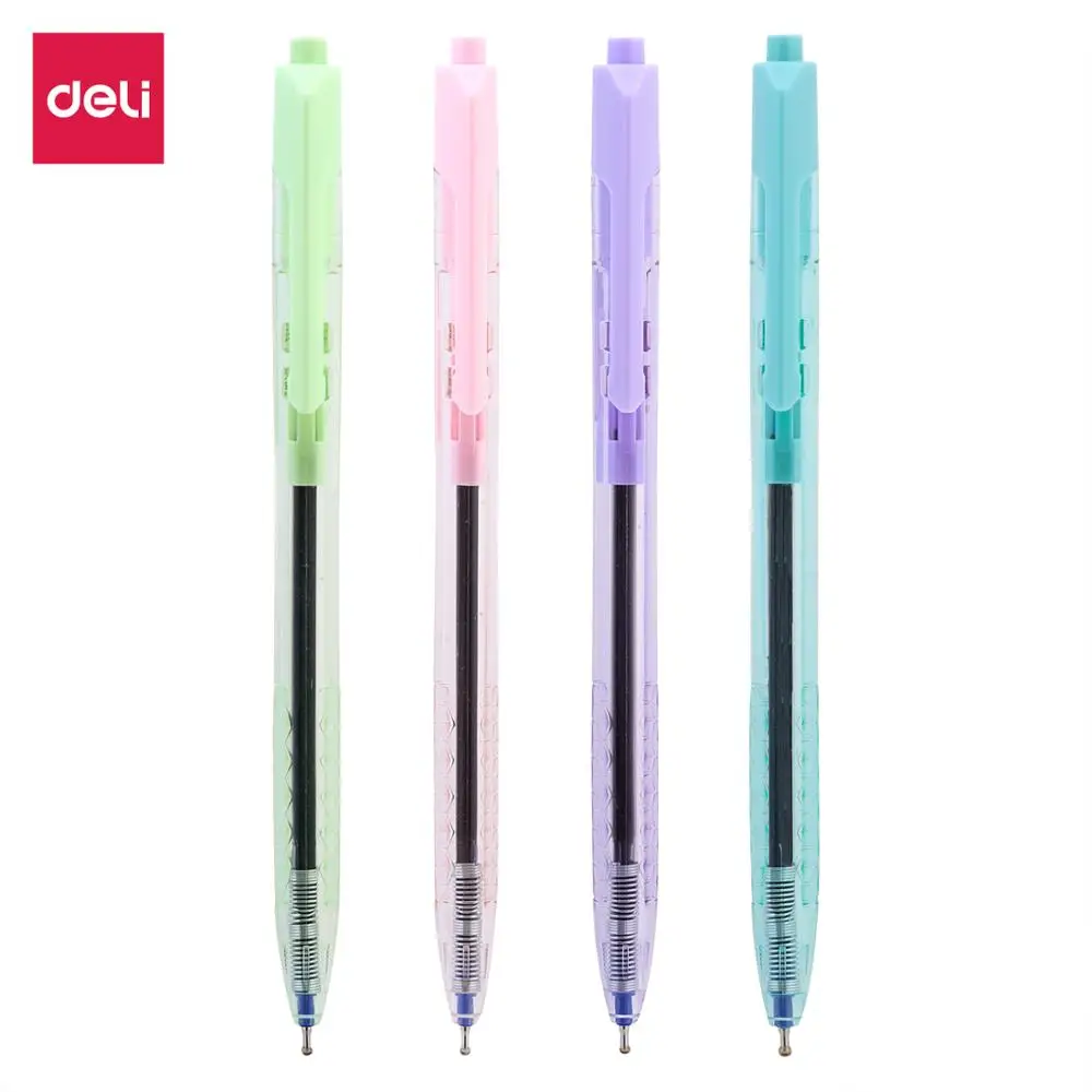

DELI Ball Point Pen 4Pcs/Bag Color Student Ballpoint Pen smooth writing Mini tip 0.7mm EQ03236