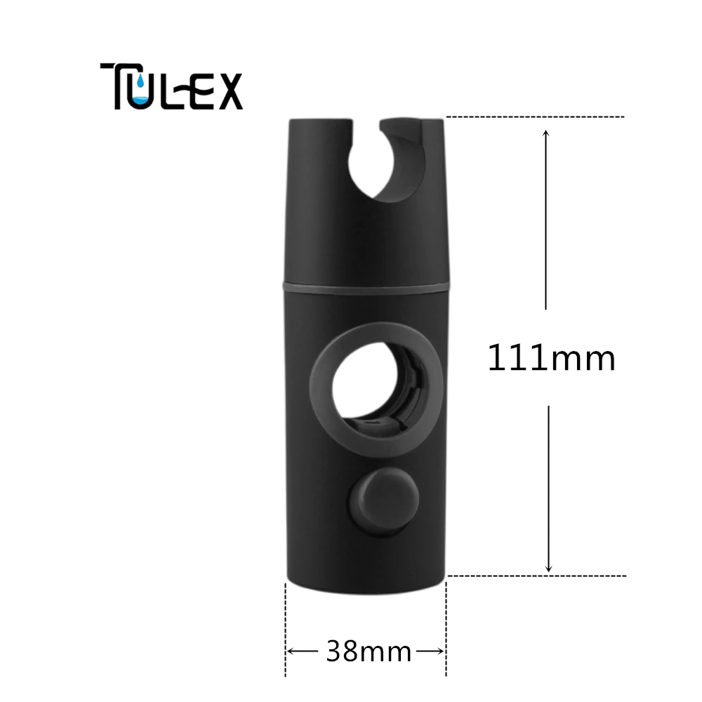 TULEX черный ручной держатель для душевой головки для слайдера 22-25 мм высота и угол регулируемый держатель распылителя Замена душа часть