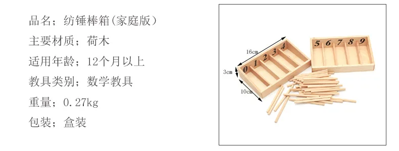 Монтессори учебные материалы Монтессори Фанг Чуи Банг Box Home Edition учебные пособия по математике Детский сад Дети раннего ребенка