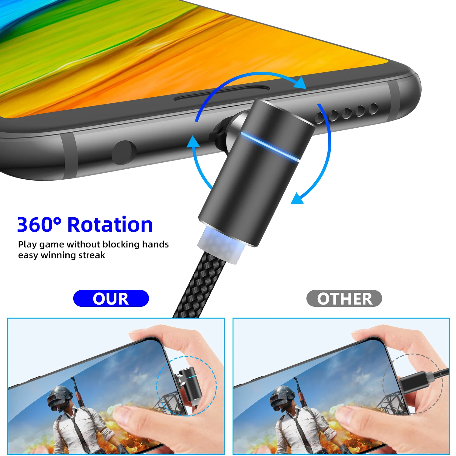 Магнитный USB кабель USLION для Samsung S9 магнитный быстрой зарядки и передачи данных Тип