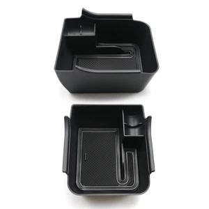 Image 5 - Caja de almacenamiento de reposabrazos de coche RUIYA para Polo MK6 2018 2019 2020 caja de contenedor de Control Central accesorios interiores de coche negro