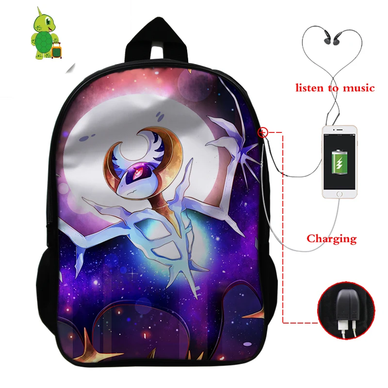 9 Рюкзак Pokemon Charizard Valor для мужчин и женщин, рюкзак для ноутбука с USB зарядкой, школьные сумки для подростков, дорожные сумки на плечо - Цвет: 9