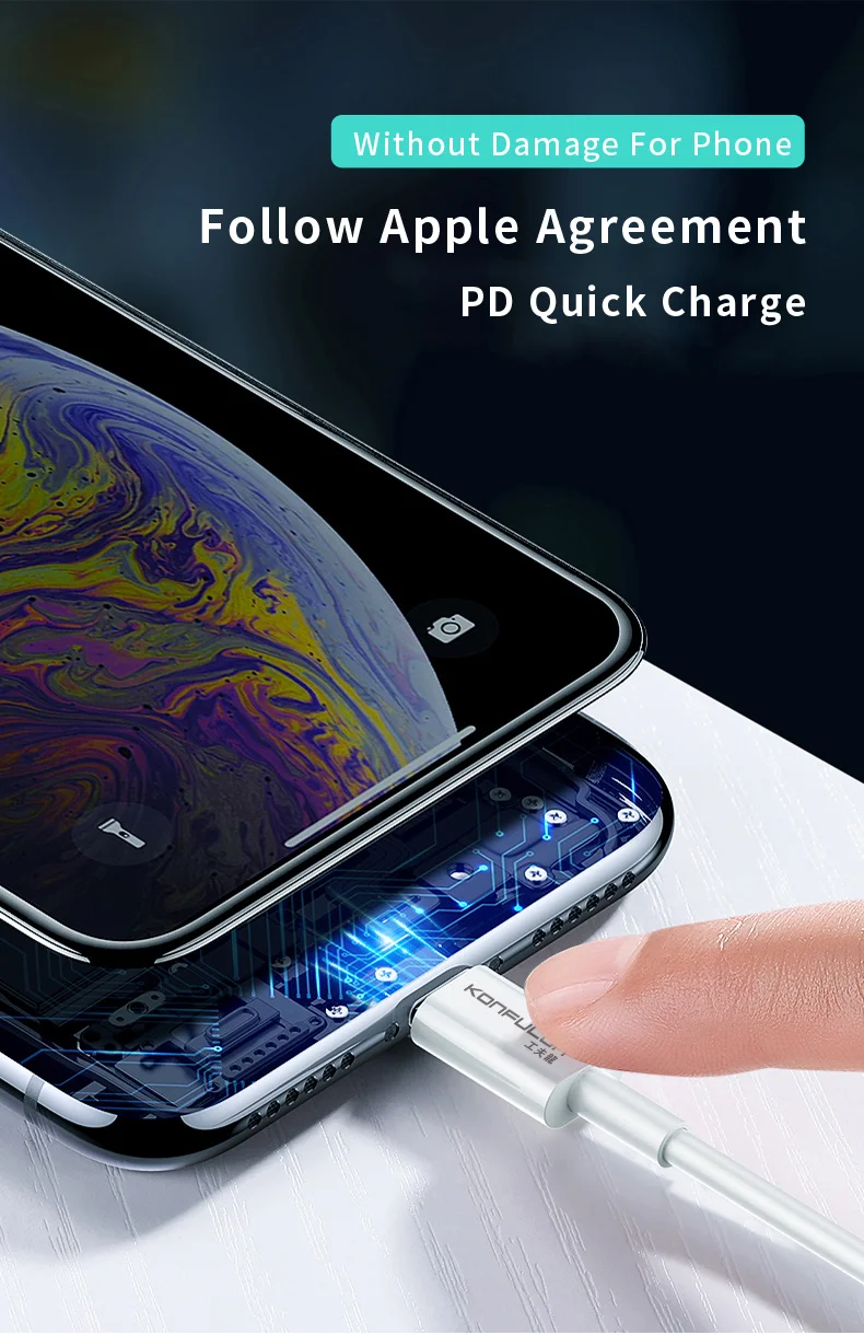 PD usb type C к Lightning 18 Вт Быстрая зарядка кабель для передачи данных для IPhone11 Pro X XS 8 XR USB-C для освещения 1 м кабель для передачи данных DC13