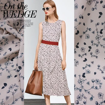 

Natural mulberry silk crepe de chine fabric cloth per meter 16mm 114 cm wide summer shirt dress fabric alibaba express