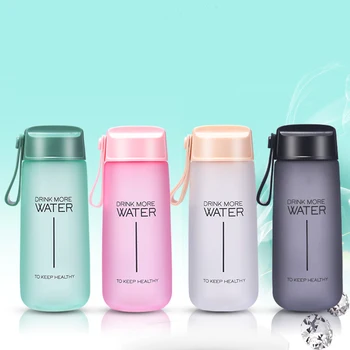 

MeyJig Frosted Water Bottle Flask Travel Hiking Camping Portable Drinkware Leak-proof Plastic Bottle 550ML