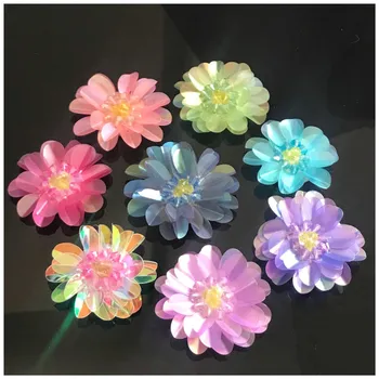 

10pcs/lot Flower sequins Rhinestones bead patches applique sew on beading earrings clothes shoes bags decoration patch DIY
