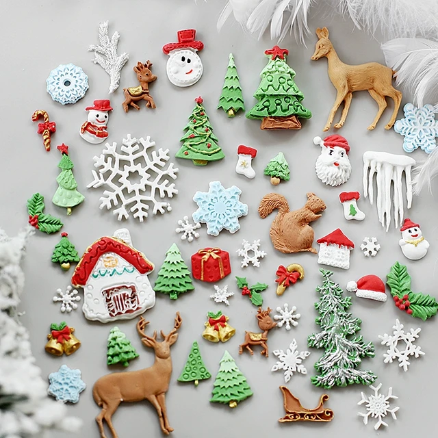 Santa Claus Wooden House Snowflake Tree Sugarcraft Fondant Christmas Cake  Molds Mould Baking Cake Decorating Tools - Cake Tools - AliExpress