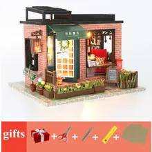 Кукольный дом книжный магазин Пылезащитная крышка diy деревянный миниатюрный кукольный домик Набор Мини diy Кукольный дом мебель модель миниатюрный поппеньхой