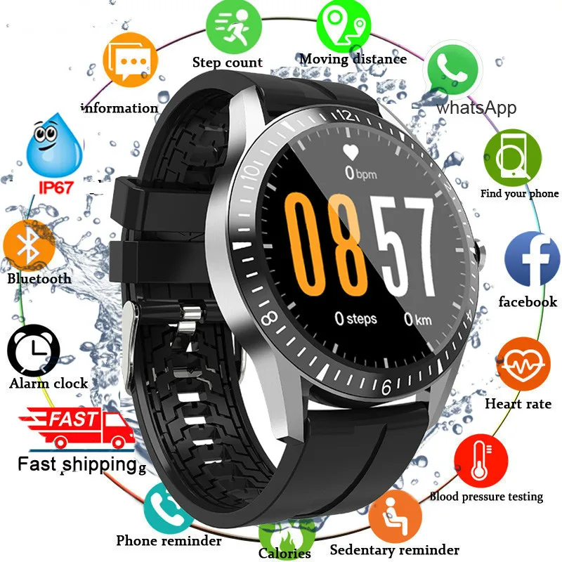 

Bluetooth smartwatch for men and women, full circle smartwatch for fitness, heart rate, movement tracking, Android, ios 2020
