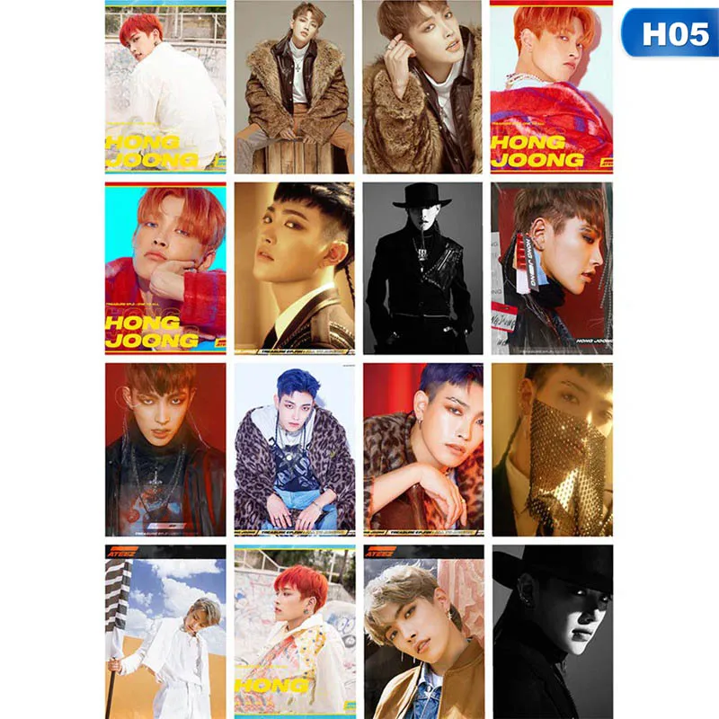5 16 шт./компл. Kpop ATEEZ Фотокарта альбом для открыток с фотографией ATEEZ поп ломо карты, Новое поступление - Цвет: 5