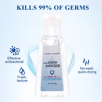 

YOUNG VISION 30ml Travel Portable Hand Gel Liquid Disposable No Clean Waterless Hand Sanitizer Deep Clean Health Hand Soap TSLM2