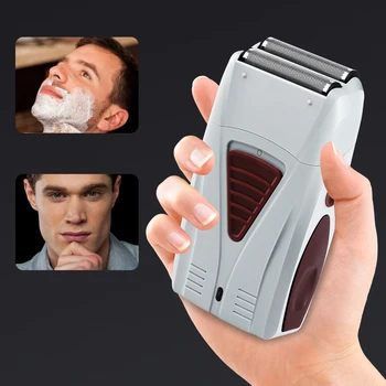 

Shaver Twin Blade Cordless Wet Dry Razor USB Rechargeable Trimmer convenient to operate