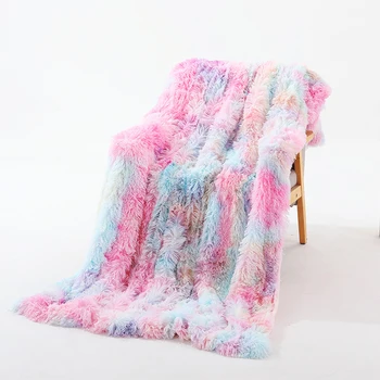 

Home Decor Faux Fur Throw Blanket For Sofa Bed Machine Washable Couch Reversible Warm Living Room Super Soft Office Lightweight