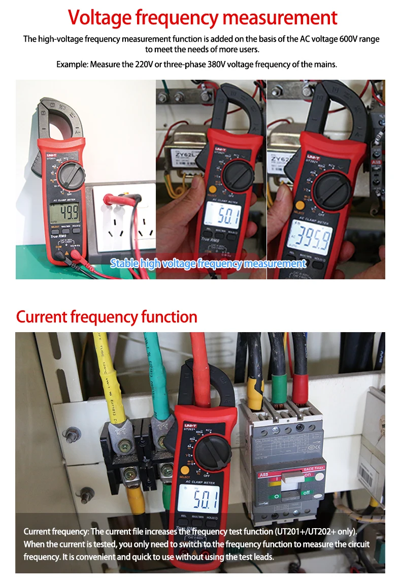 Clamp Meter Multímetro AC DC Amper Tester 400A 600V Power Clamp Meter