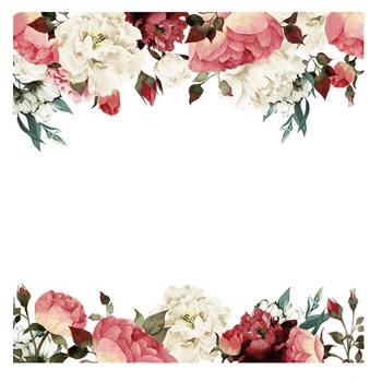 

2pcs Peony Flower Wall Sticker PVC Tree Plants Wall Decals Living Room Bedroom Furniture Wall Decal Home Decor