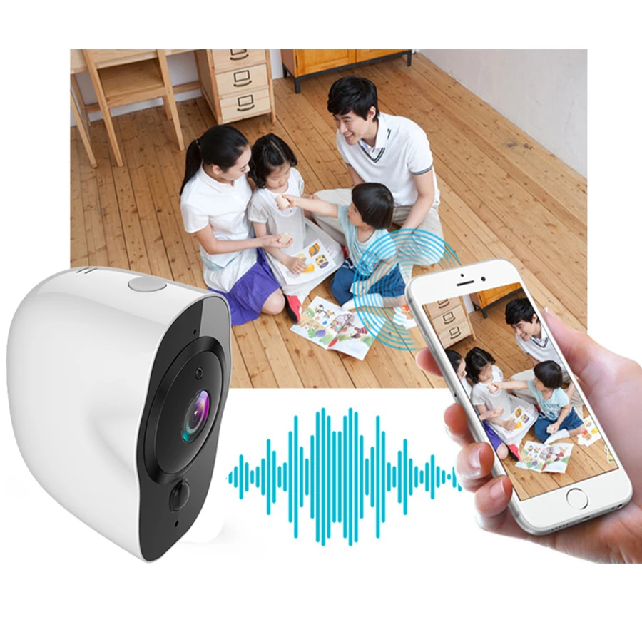 Камера с аккумулятором IP WIFI камера безопасности HD 1080P Беспроводная