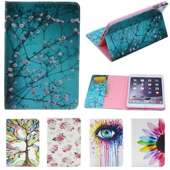 

New Tablet Cases For Ipad mini 1 2 3 7.9" Flower Animal Print PU Leather Wallet Card Holder Protector Cover For Ipad mini 2 Case
