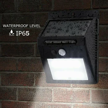 

Outdoor Solar Wall Light Security Lamp Waterproof PIR Garage Yard Deck
