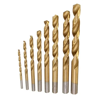 

8Pcs HSS Titanium Coated Twist Drills 3 - 10mm for DIY Home General Construction Engineering Use For Wood Plastic And Aluminum