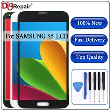 Для samsung S5 lcd G900F G900A lcd дисплей G900P G900T G900V сенсорный экран дигитайзер G900F lcd для Galaxy s5 запасные части