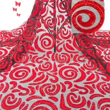Модный Стиль Новое поступление Африканское бархатное Кружево Ткань 5 ярдов Африканское бархатное кружево ткань для женщин праздничное платье JIAA281