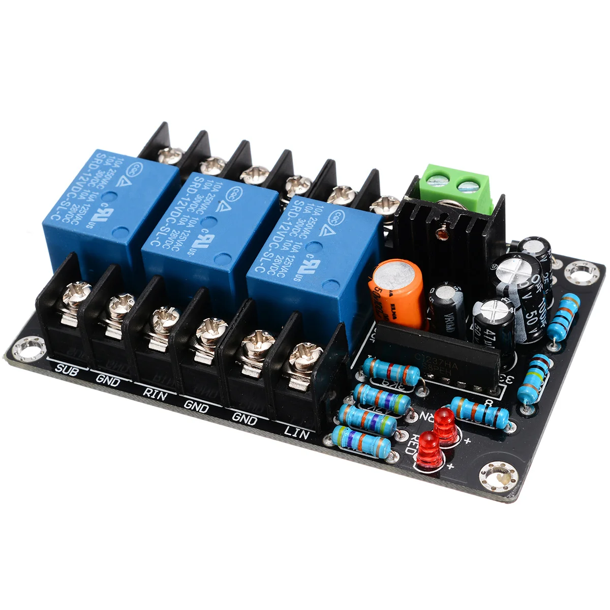 UPC1237 Audio AMP Protection Boards 2.1 Channel Audio Amplifier Speaker Delay Protection Board Subwoofer+4 set Stents and Screws