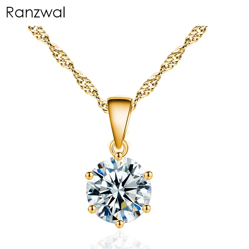 

Ranzwal Cute Women Choker Necklace Heart Arrows Clear Cubic Zircon Pendant Necklace