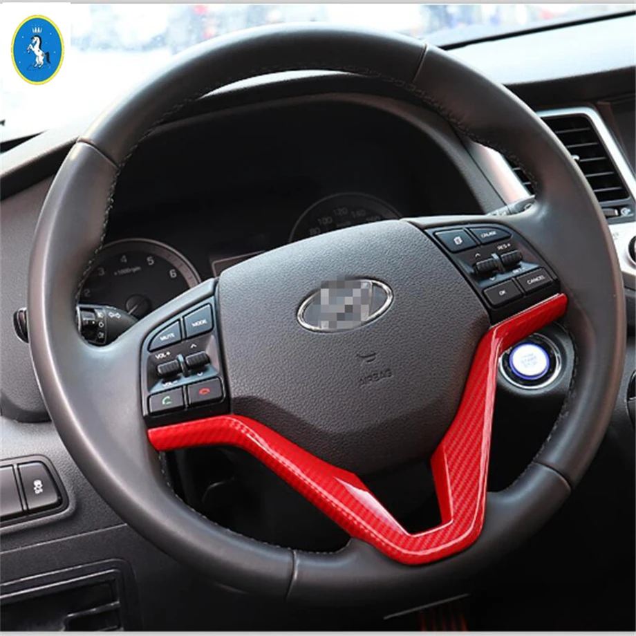 Yimaautotrims авто аксессуары рулевого колеса автомобиля "V" форма рамка накладка 1 шт. подходит для hyundai Tucson