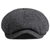 HT3747 Beret Men Women Autumn Winter Hat Octagonal  Cap New Warm Artist Painter Wool Beret Hat Male Female Flat Beret Cap 3
