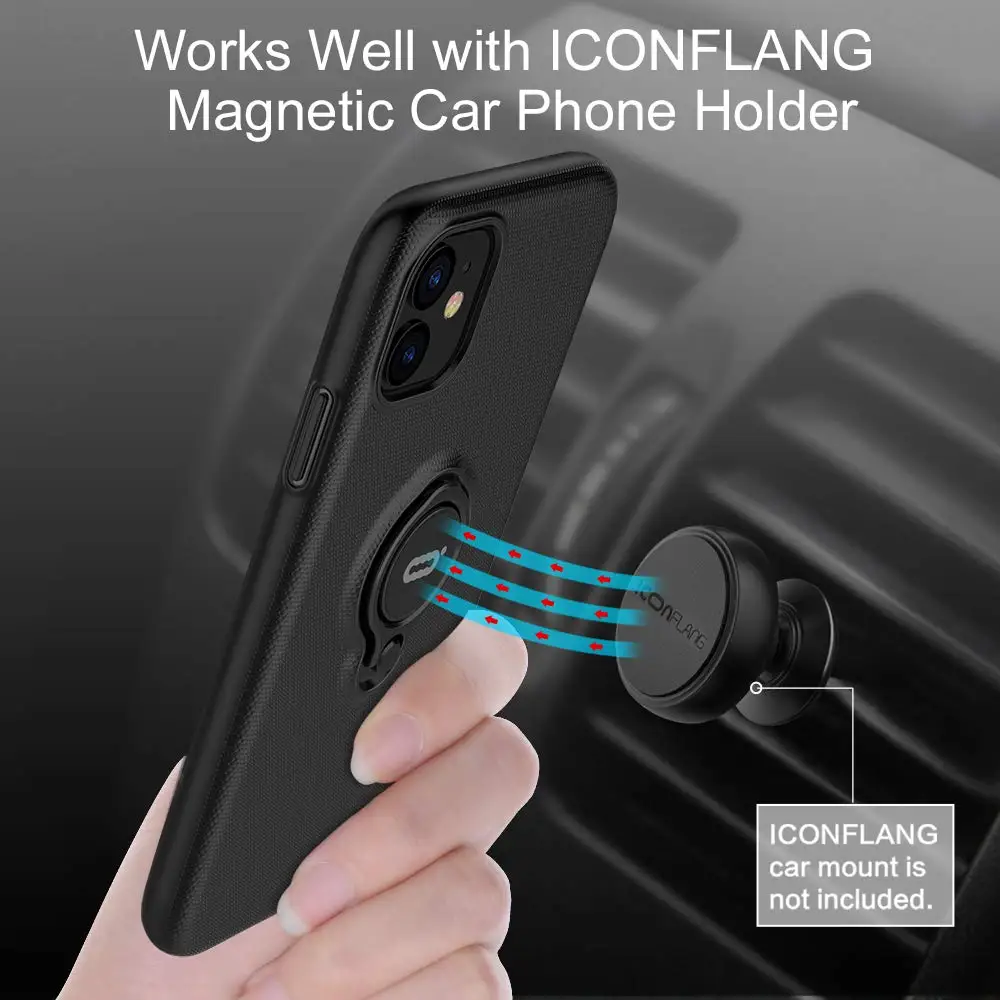 Противоударный чехол для iPhone 11 Pro Max X XS XR MAX с поворотным кольцом на 360 градусов