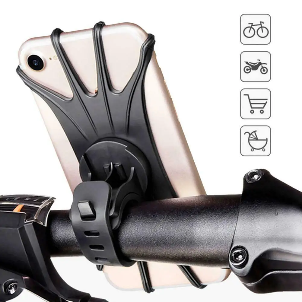 Силиконовый держатель для мобильного телефона GPS мотоцикла MTB велосипеда
