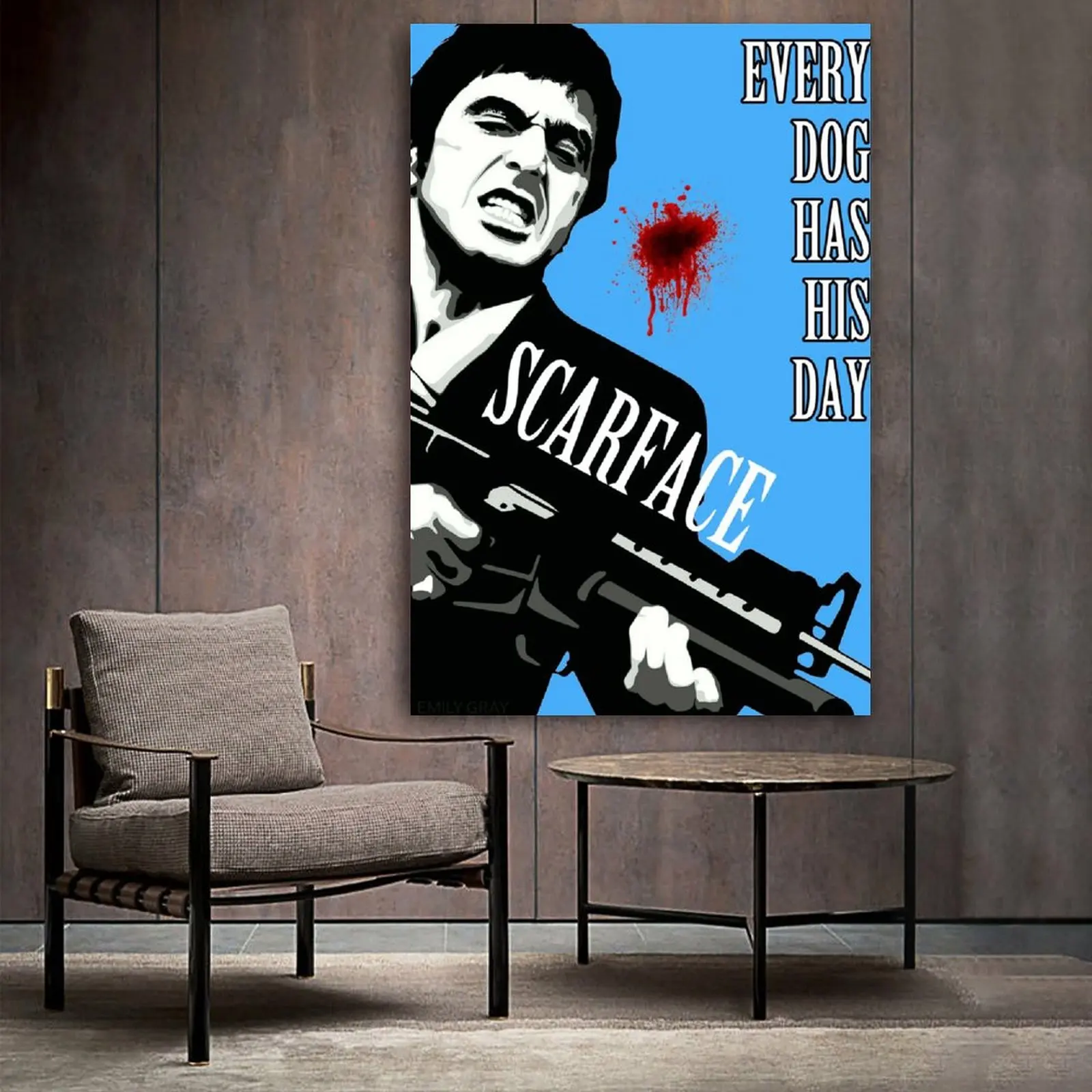 Картина Scarface Тони Монтана на холсте художественный плакат и Настенная картина