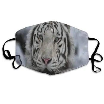 

White Tiger Animal Amazing Dust Mouth Mask Reusable Anti-Dust Face Mask Adjustable Earloop Skin Protection