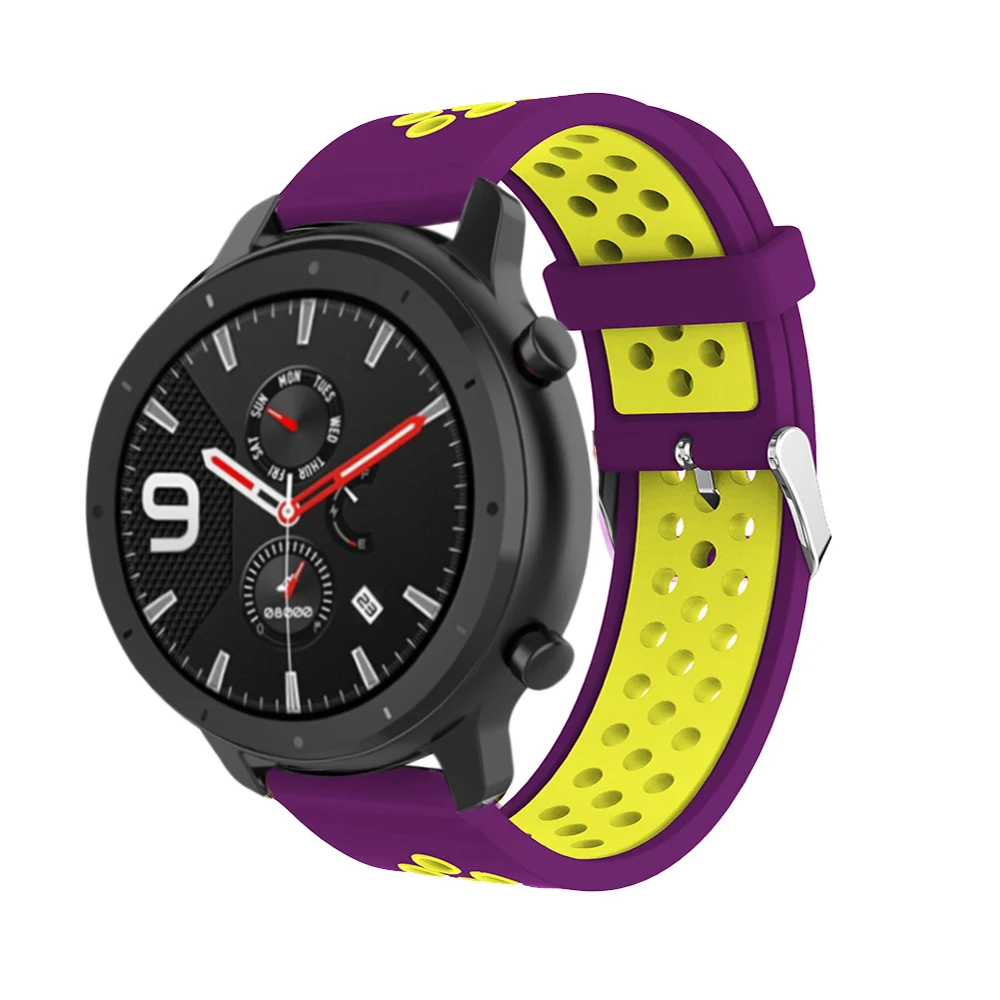 Спортивный силиконовый ремешок для Huami Amazfit GTR 42 мм браслет на запястье ремешки для xiaomi Amazfit GTS Bip BIT Молодежный пояс ремешок для часов