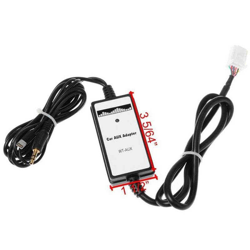 Auxillary адаптер, AUX Автомобильный MP3 3,5 мм Интерфейс адаптер AUX вход для Toyota(6+ 6) Pin 2005-2010 Camry 2005-2009 Corolla 2006