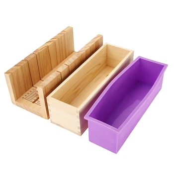 

Wooden Box Loaf Soap Cutter Tool Handmade Precision Cutting Soap Candle Trimming