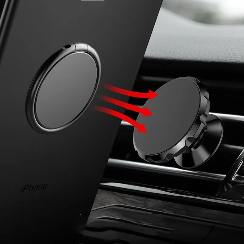 360 градусов мобильный популярный магнитный держатель для телефона для iPhone X 8 7 металлическая подставка для телефона на палец для samsung S9 телефон магнит на Ca