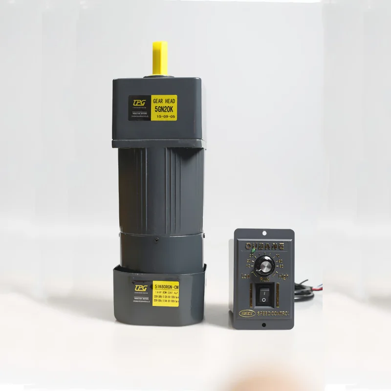 120W brake, speed regulating motor, 220V AC gear reducer motor, high torque, reversible, adjustable speed + speed controller