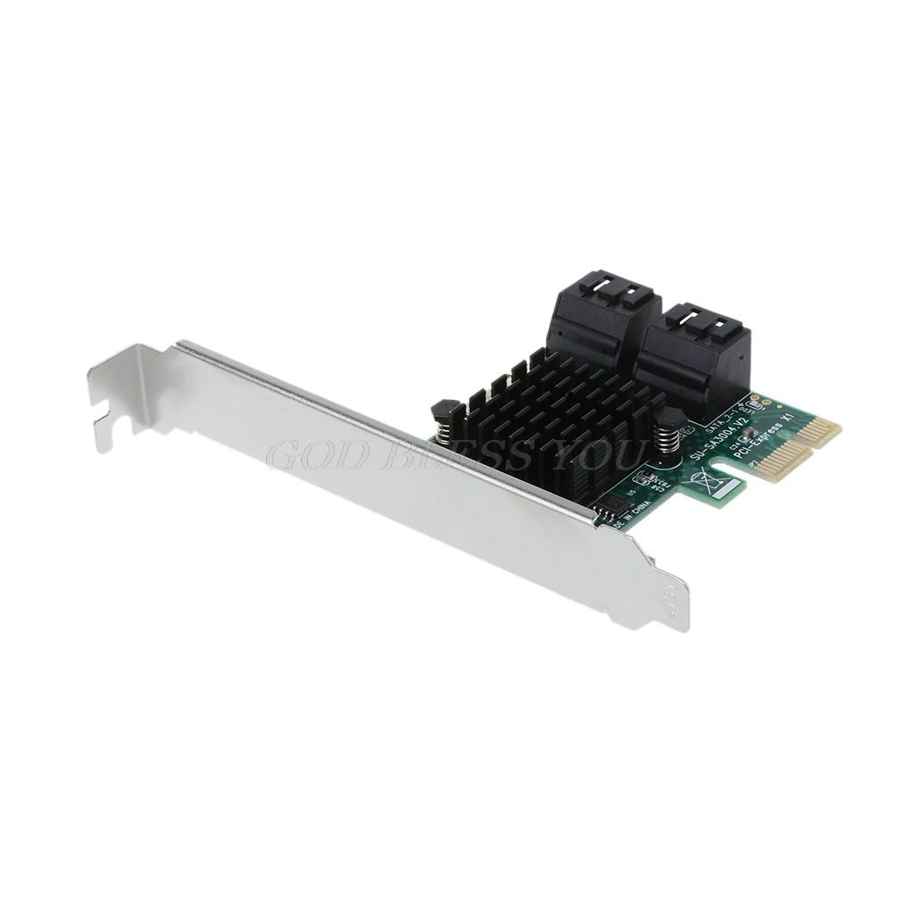 PCI-E PCI Express 1x до 4-Порты и разъёмы Sata 3,0 III 6G конвертер контроллера карты адаптер