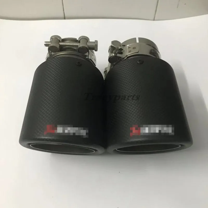 2 шт. Akrapovic гладкое переплетение углеродная выхлопная система глушитель обычный