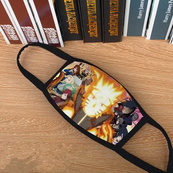 

1Pcs Anime Naruto Face Mask Cotton Dustproof Cartoon Mouth-muffle Washable Man Women Respirator Anti Haze Cosplay Mouth Masks