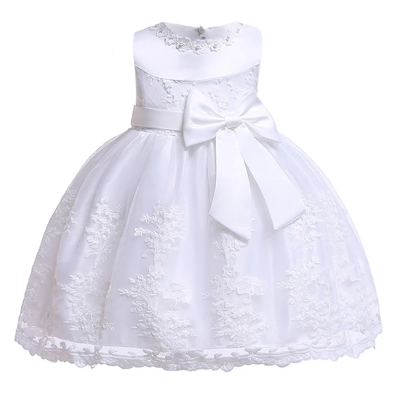 Праздничное хлопковое платье принцессы для маленьких девочек на первый День рождения; Вечерние платья подружки невесты с вышивкой в виде бабочек