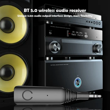 

3.5mm Jack Audio Wireless Adapter Car Kit Bluetooth 5.0 Transmitter Receiver Optical Audio Music Bluetooth 5.0 Adapter