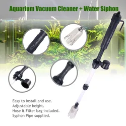 Aquarium Battery Syphon Operated Fish Tank Vacuum Gravel Water Filter Clean Siphon Filter Cleaner Fish Tank Aquarium Tools