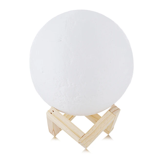 3D Print Rechargeable Moon Lamp LED Night Light Creative Touch Switch Moon Light For Bedroom Decoration Birthday Gift 3