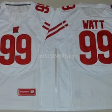 Новое поступление, высокое качество, NCAA J.J Watt#99, футболки для колледжа, ограниченная серия, майки, S-XXXL