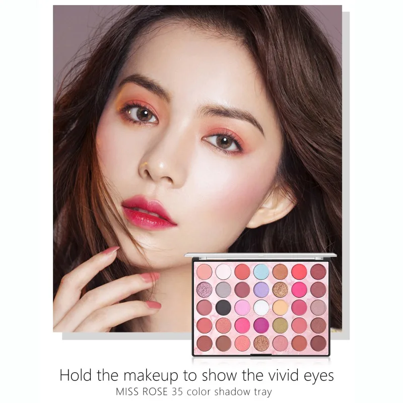 Блеск хайлайтер Shimmer Make up Тени для век Палетка с пудрой 35 цветов матовые тени для век power Palette