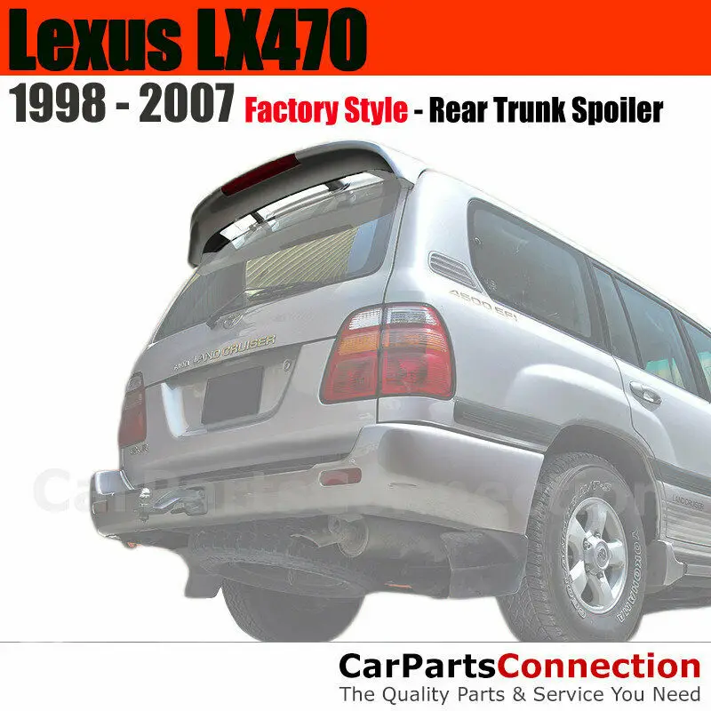 Подходит для 1998-2007 Lexus LX470 грунтовка ABS спойлер заднего багажника, крыла с 3-ей тормозной лампой 1 шт